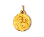 Vierge de douceur, médaille or jaune 750/1000ème, Rey-Coquais