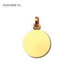 Flan lisse, or jaune 18 carats, gravure possible, Rey-Coquais, bijoutier, joaillier, Lyon