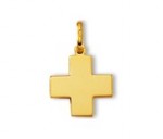 Croix grecque, or jaune 750/1000ème, 15x15 mm, Rey-Coquais