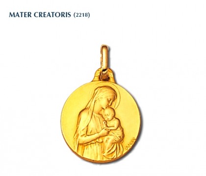 Mater creatoris, médaille or jaune 18 carats, bijoutier, joaillier, Rey-Coquais, Lyon