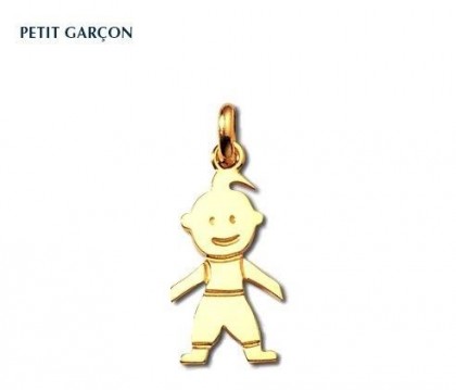 Pendentif petit garçon, or jaune 18 carats, 22 mm, Rey-Coquais, bijoutier, joaillier, Lyon