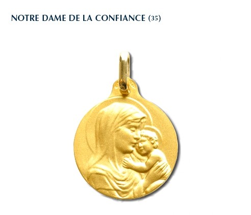 Médaille Vierge En Or 18 Carats (750/1000) - Ras Du Cou - Neuf Avec étiquettes