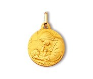 Vierge à la crèche, médaille or jaune 750/1000ème, Rey-Coquais