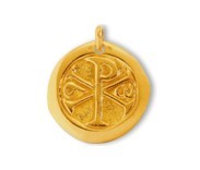 Chrisme, médaille symbolique, médaille de baptême, or 18 carats, bijoutier, joaillier, Rey-Coquais, Lyon