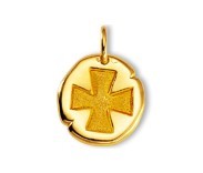Croix gothique or jaune 18 carats, bijoutier, joaillier, Rey-Coquais, Lyon
